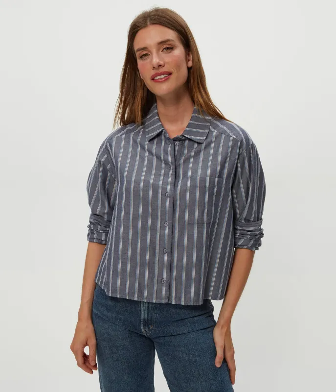 Scarlet Cropped Button Down Shirt sold by Michael Stars