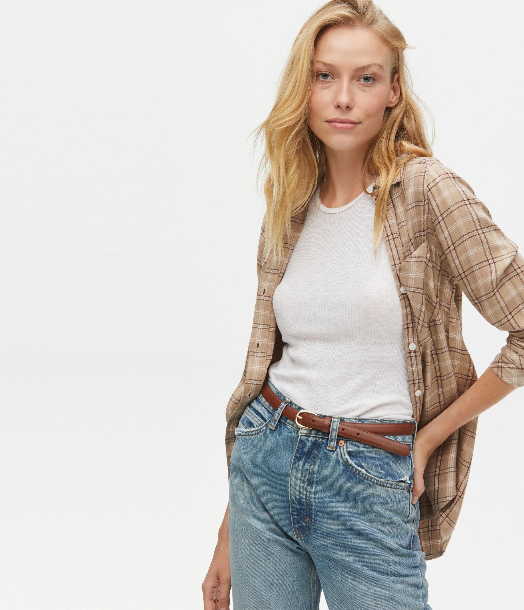 Shea Plaid Button Down Shirt sold by Michael Stars product image thumbnail 7