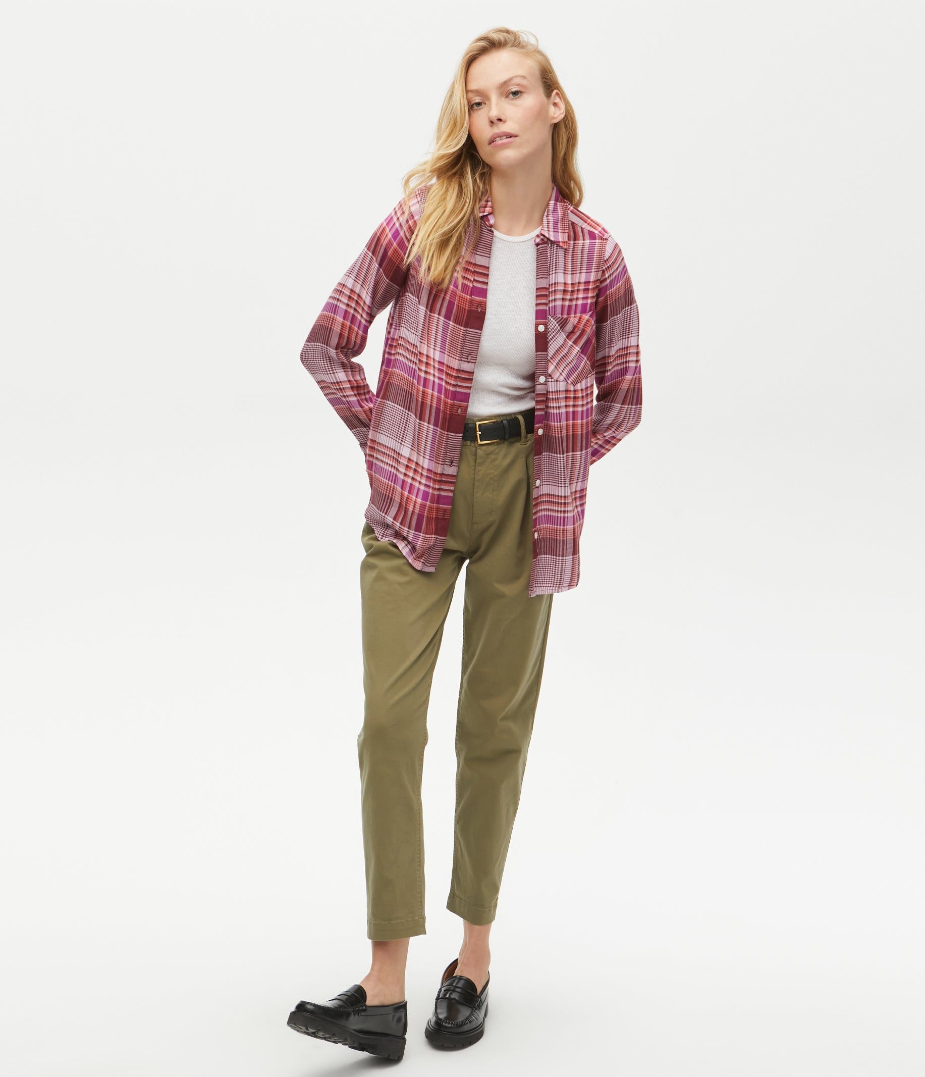 Shea Plaid Button Down Shirt sold by Michael Stars product image thumbnail 5