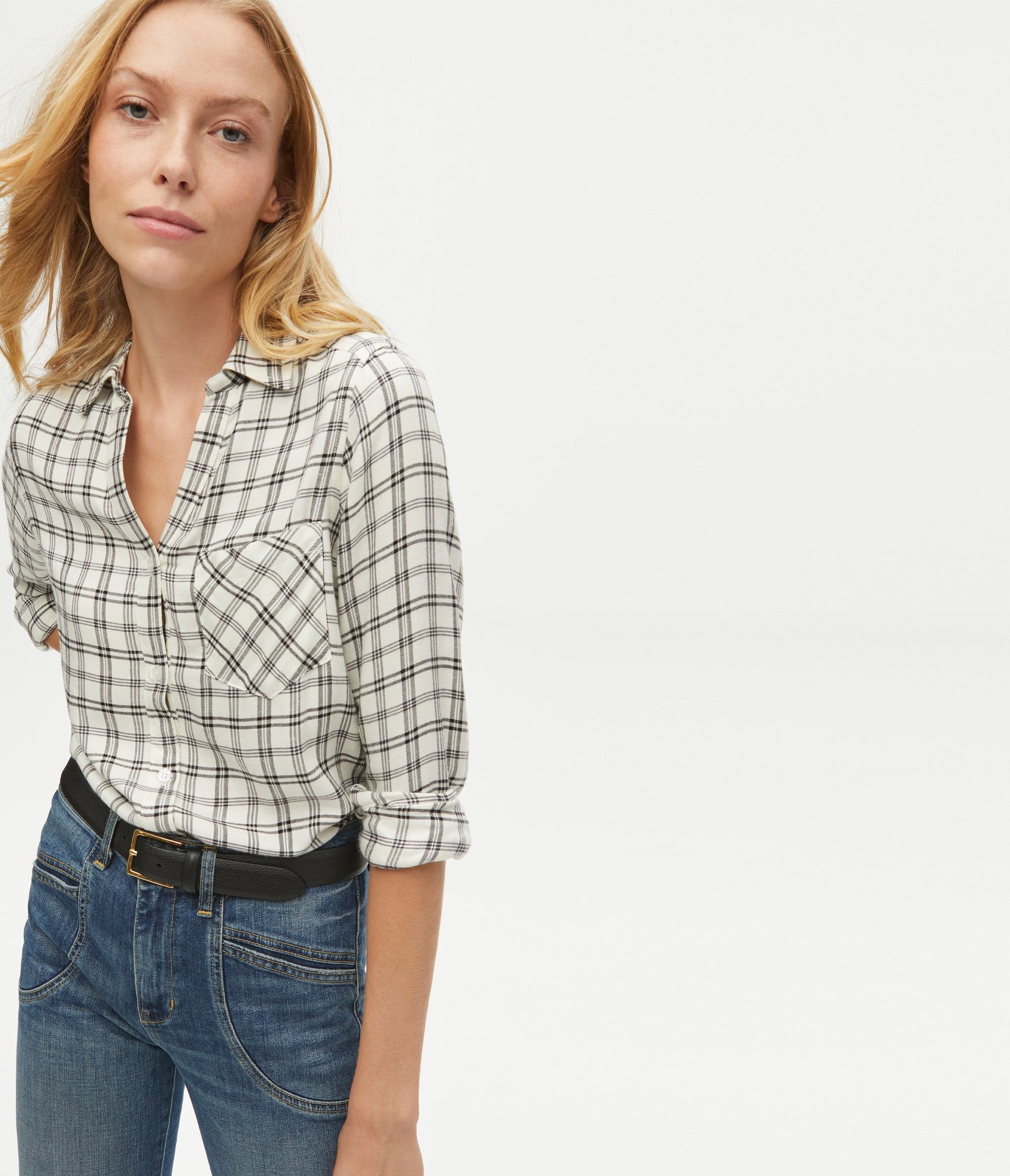 Shea Plaid Button Down Shirt sold by Michael Stars