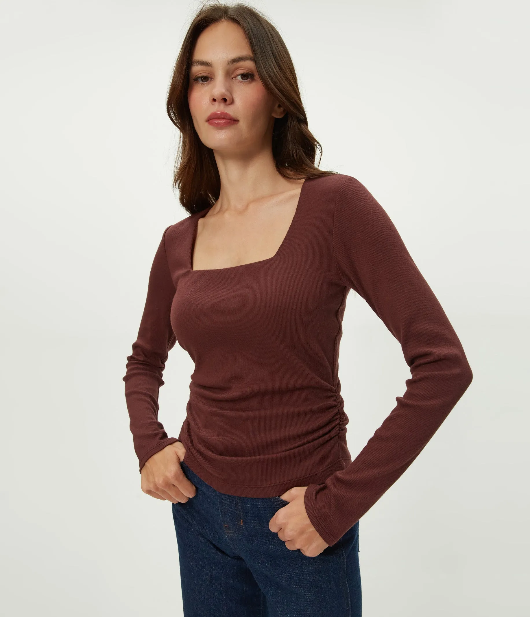 Sarah Square Neck Tee sold by Michael Stars product image thumbnail 5