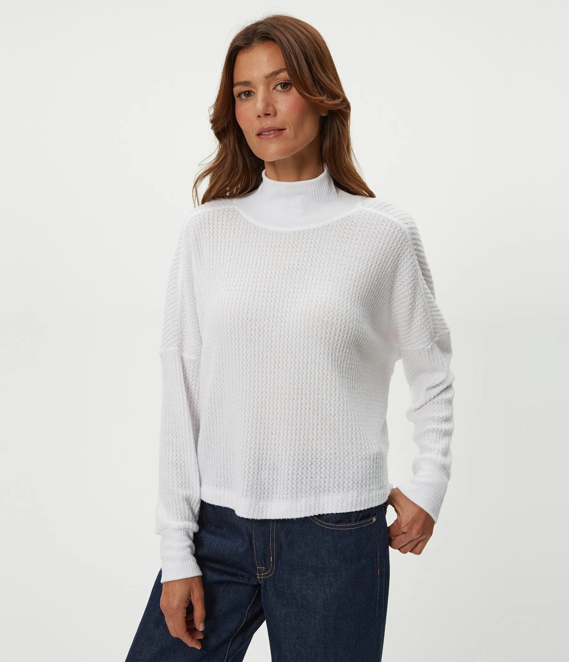 Wynn Brushed Waffle Top sold by Michael Stars product image thumbnail 5