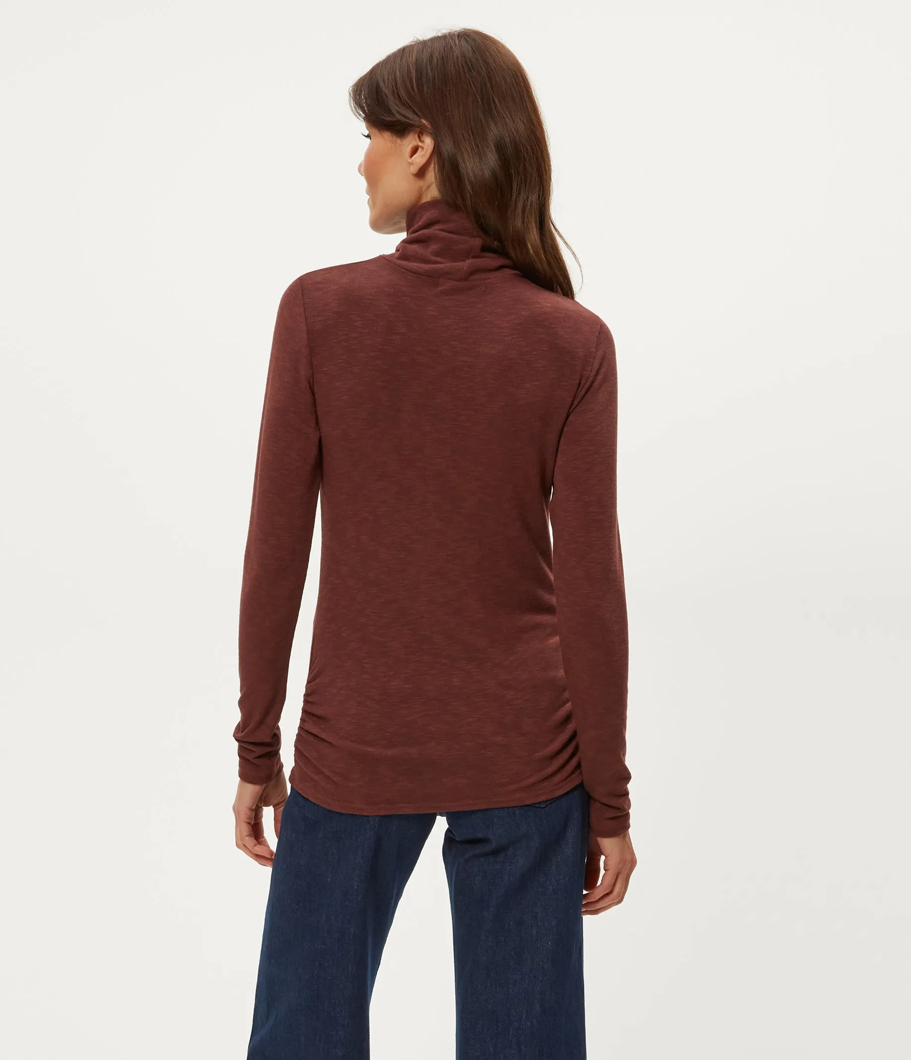 Jojo Side Ruched Turtleneck sold by Michael Stars product image thumbnail 4