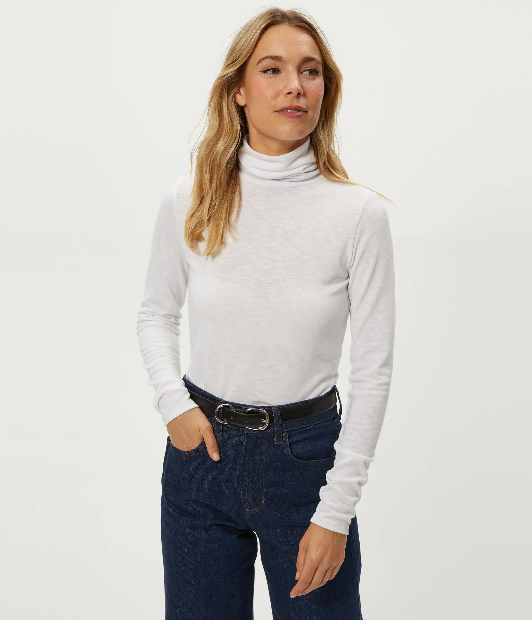 Jojo Side Ruched Turtleneck sold by Michael Stars product image thumbnail 5