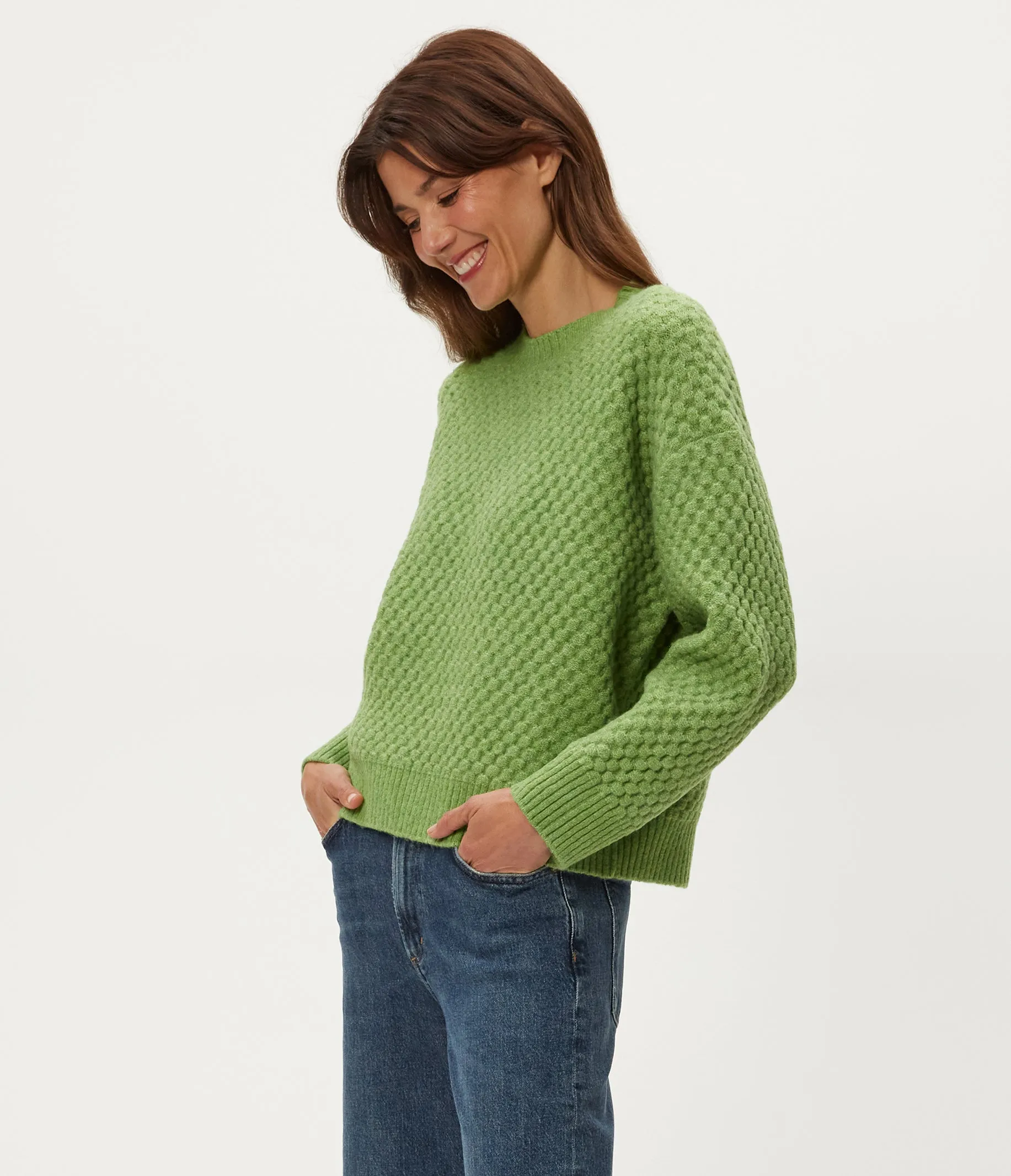 Sophia Honeycomb Stitch Sweater sold by Michael Stars product image thumbnail 4