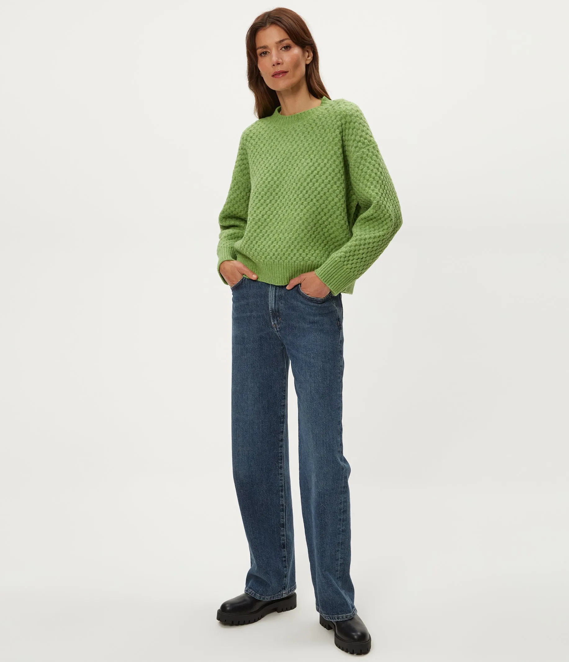 Sophia Honeycomb Stitch Sweater sold by Michael Stars product image thumbnail 3