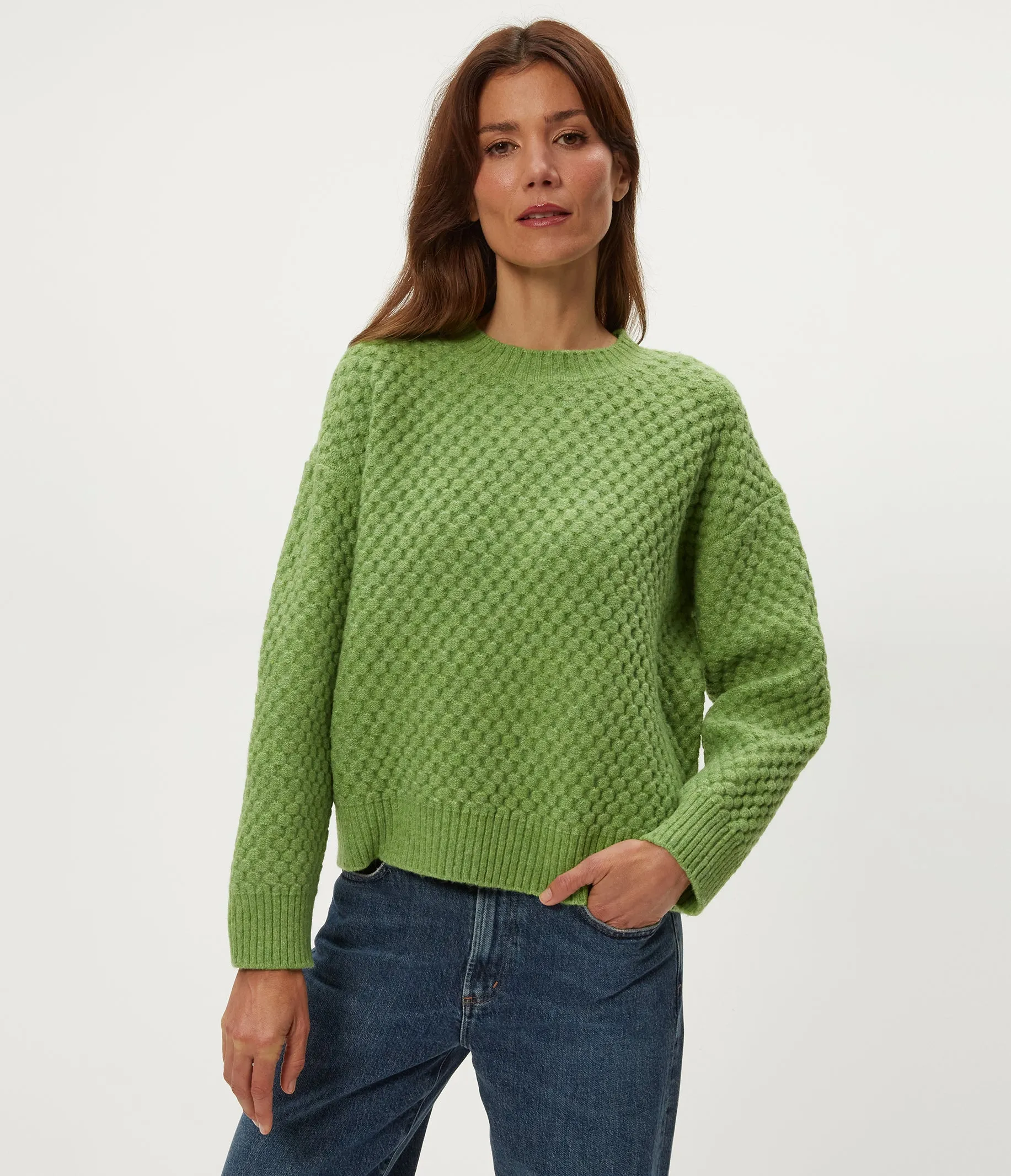 Sophia Honeycomb Stitch Sweater sold by Michael Stars product image thumbnail 2