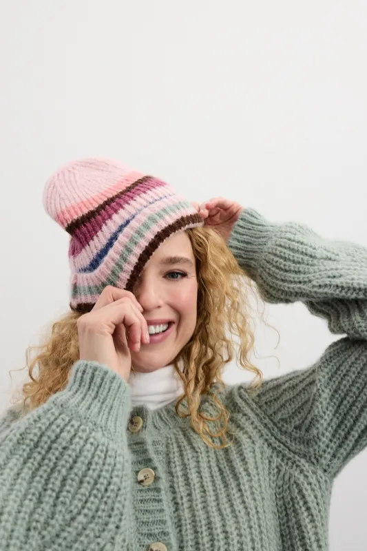 Striped Knit Beanie sold by Michael Stars