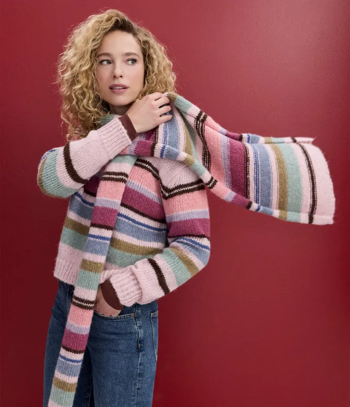 Aura Striped Crew Pullover sold by Michael Stars