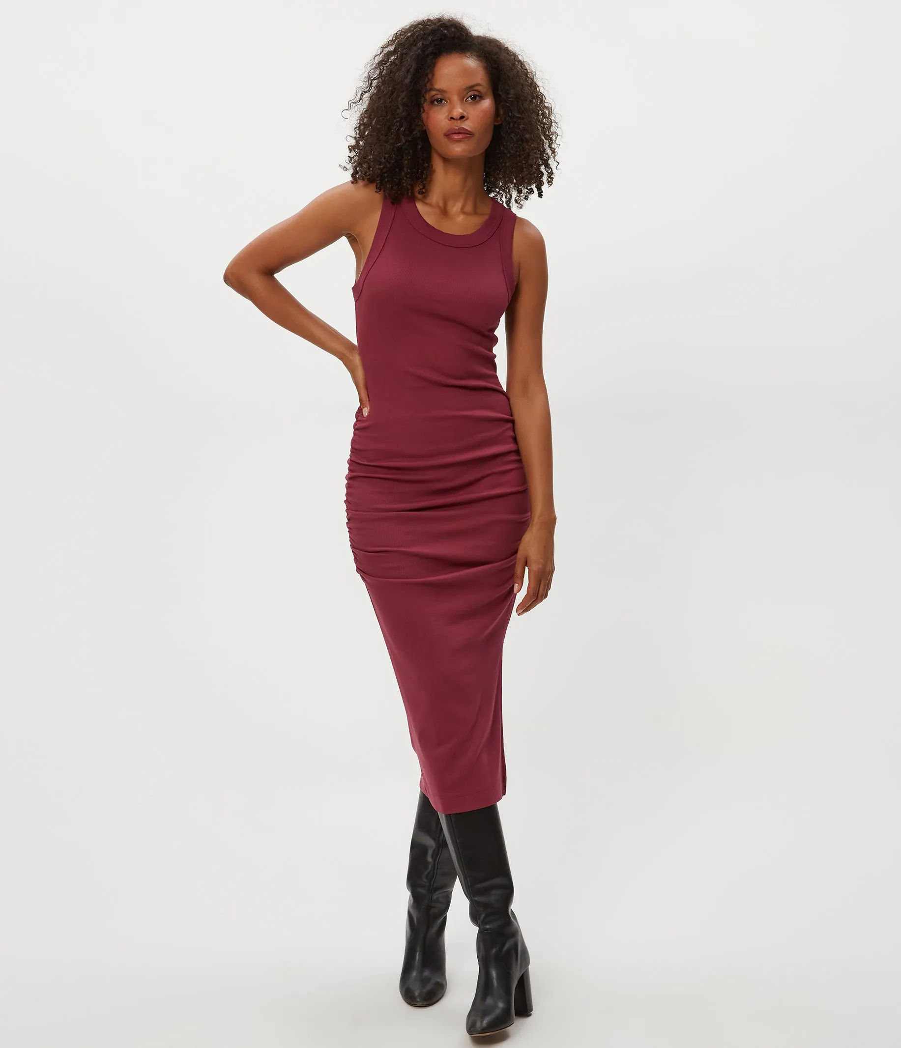 Wren Ribbed Midi Dress sold by Michael Stars product image thumbnail 2