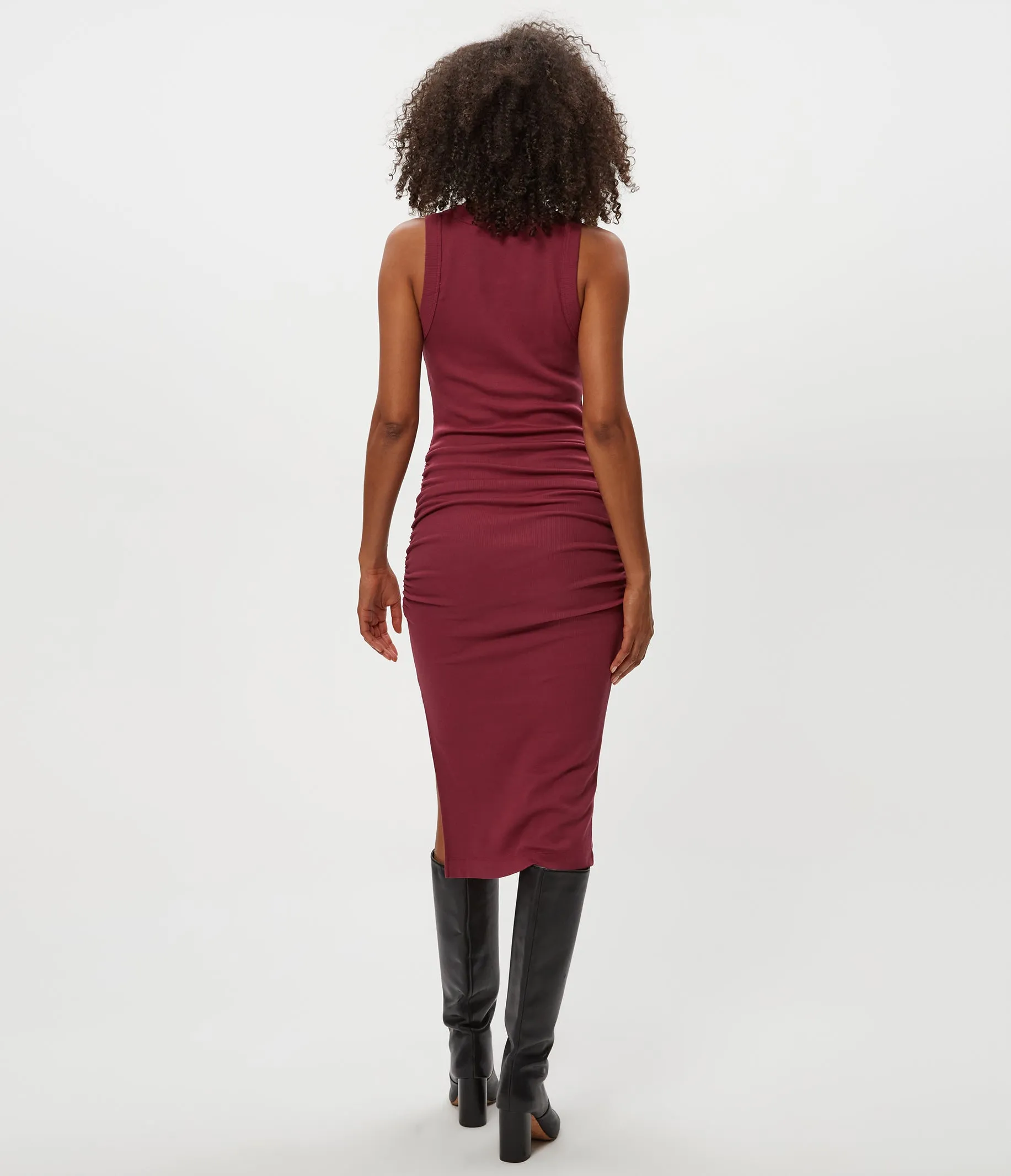 Wren Ribbed Midi Dress sold by Michael Stars product image thumbnail 3