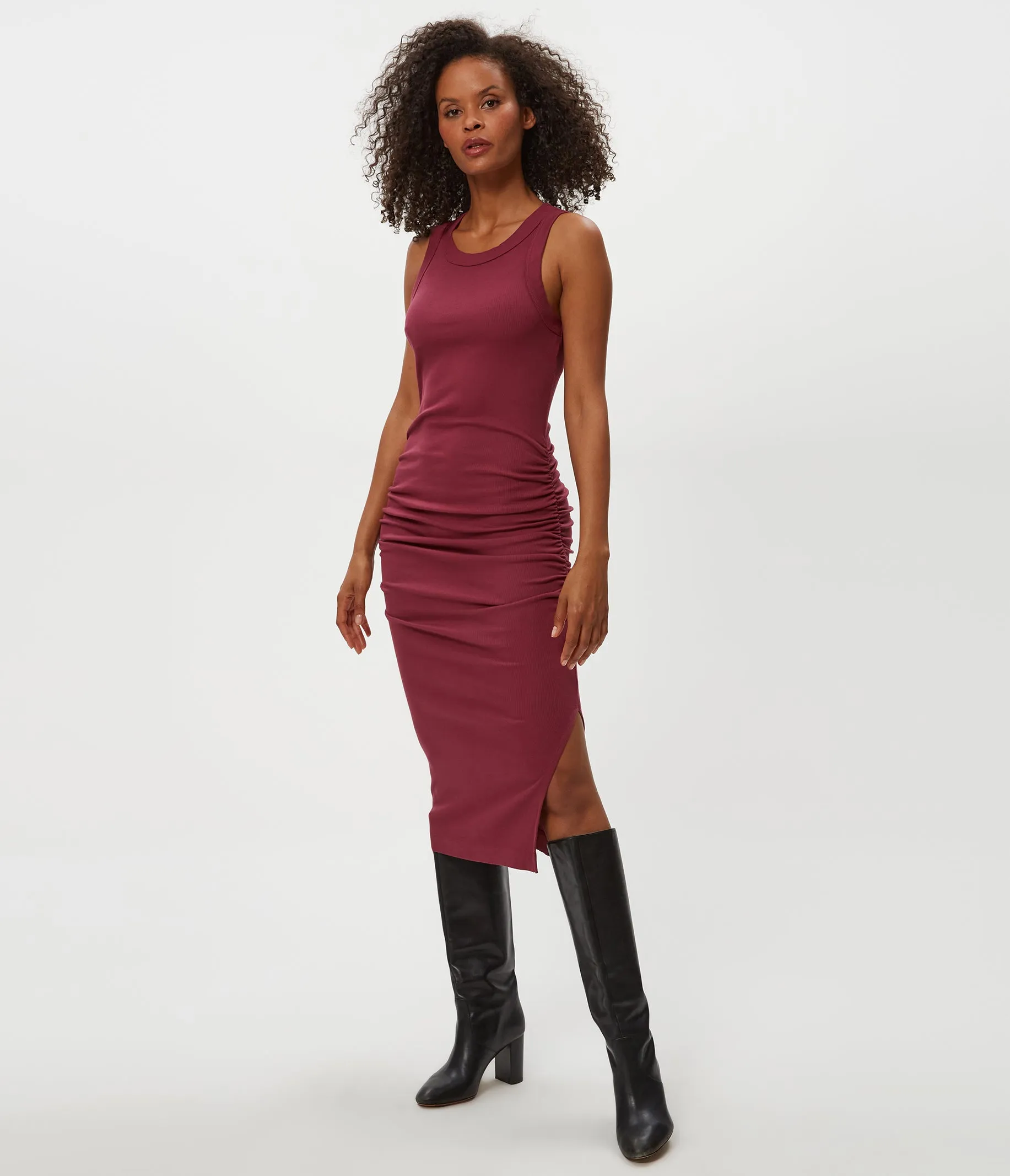 Wren Ribbed Midi Dress sold by Michael Stars product image thumbnail 4