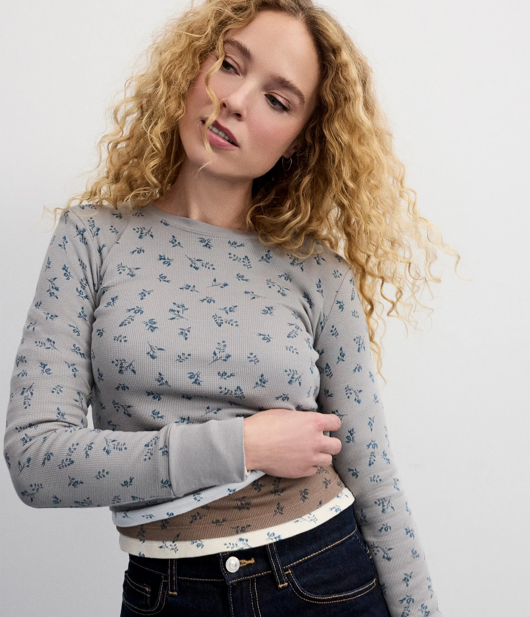 Palmer Printed Cropped Tee sold by Michael Stars product image thumbnail 3