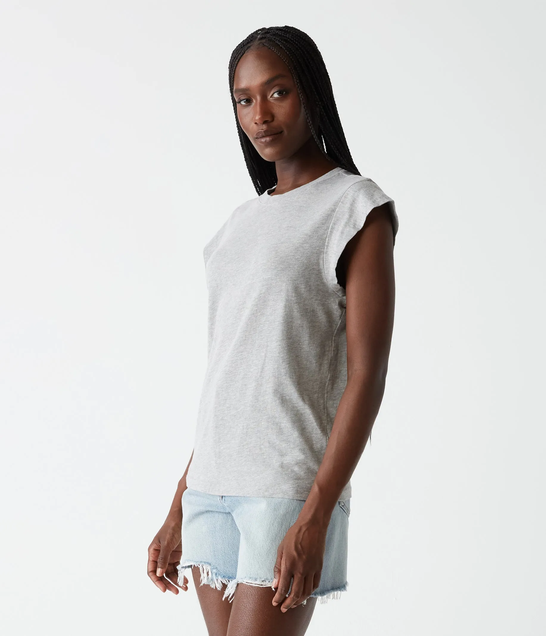 Joey Power Shoulder Tee sold by Michael Stars product image thumbnail 3