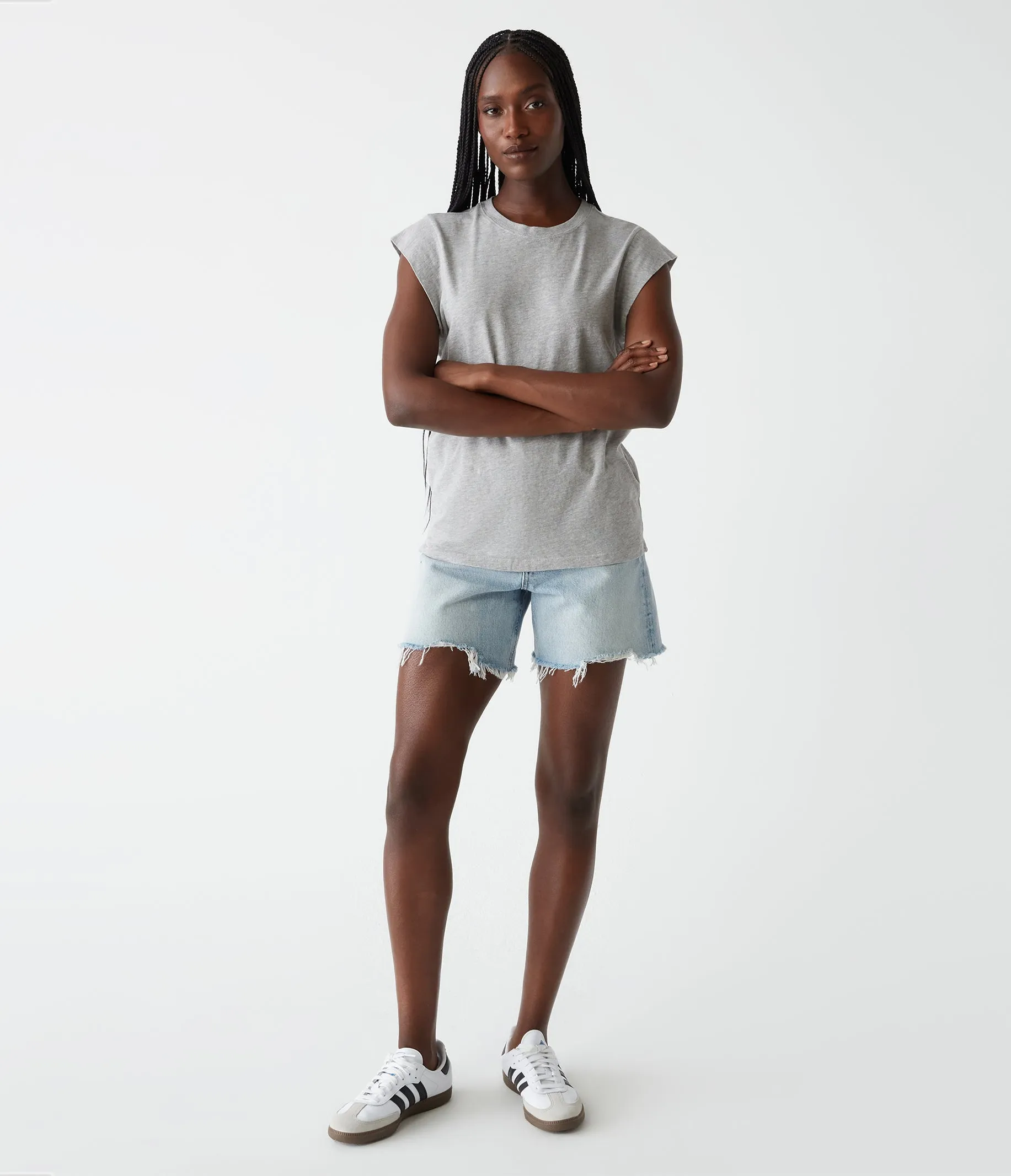 Joey Power Shoulder Tee sold by Michael Stars product image thumbnail 2