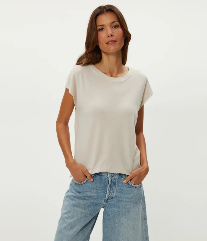 Bryanna Extended Shoulder Tee sold by Michael Stars