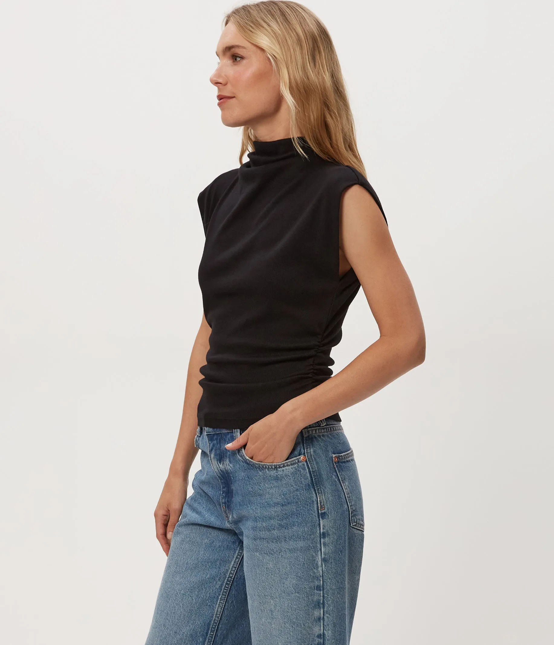 Amara Power Shoulder Tee sold by Michael Stars product image thumbnail 3