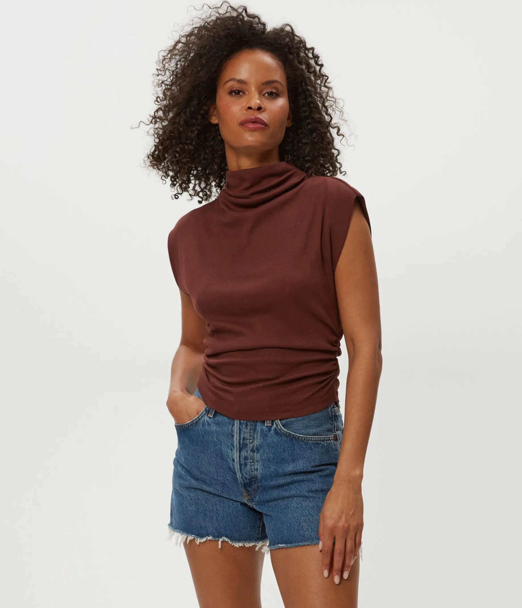 Amara Power Shoulder Tee sold by Michael Stars product image thumbnail 5