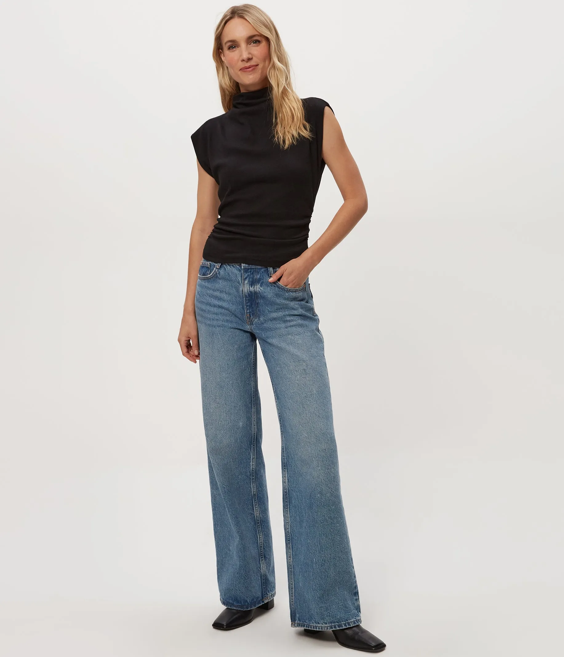 Amara Power Shoulder Tee sold by Michael Stars product image thumbnail 2