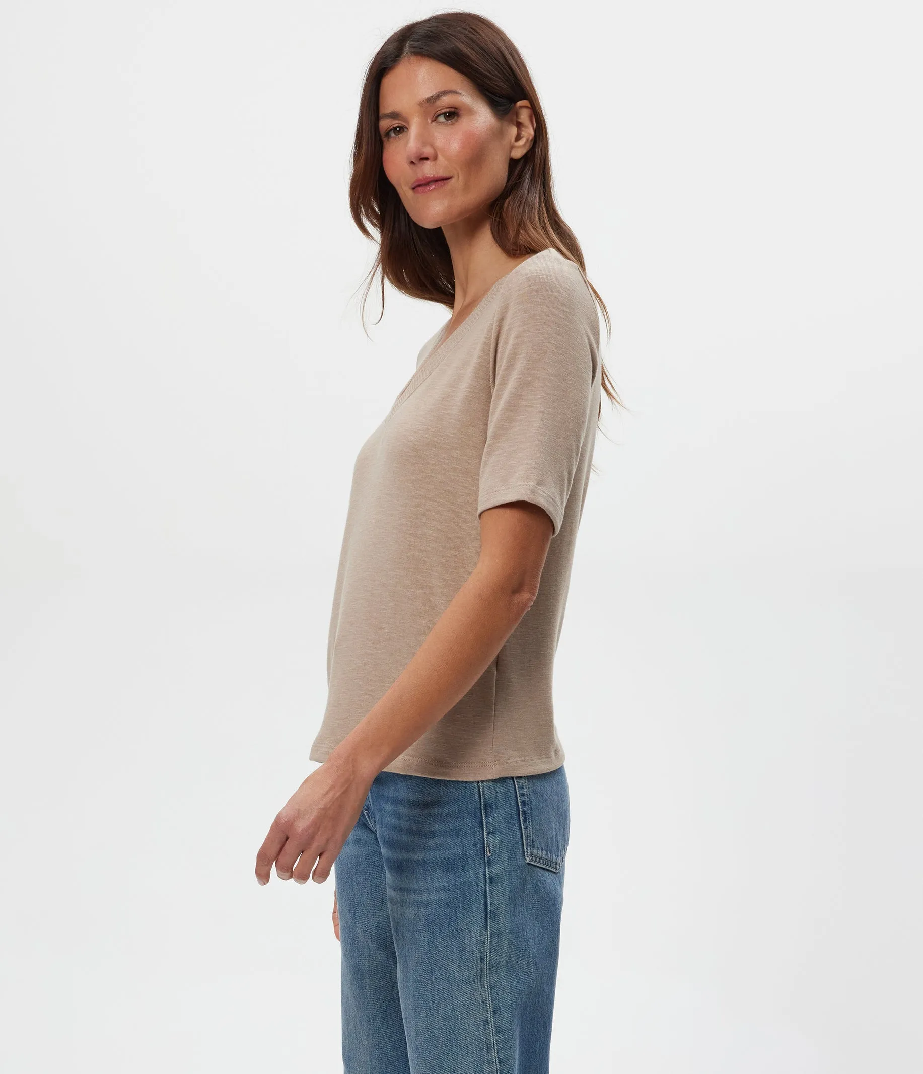 Matty V-Neck Top sold by Michael Stars product image thumbnail 3