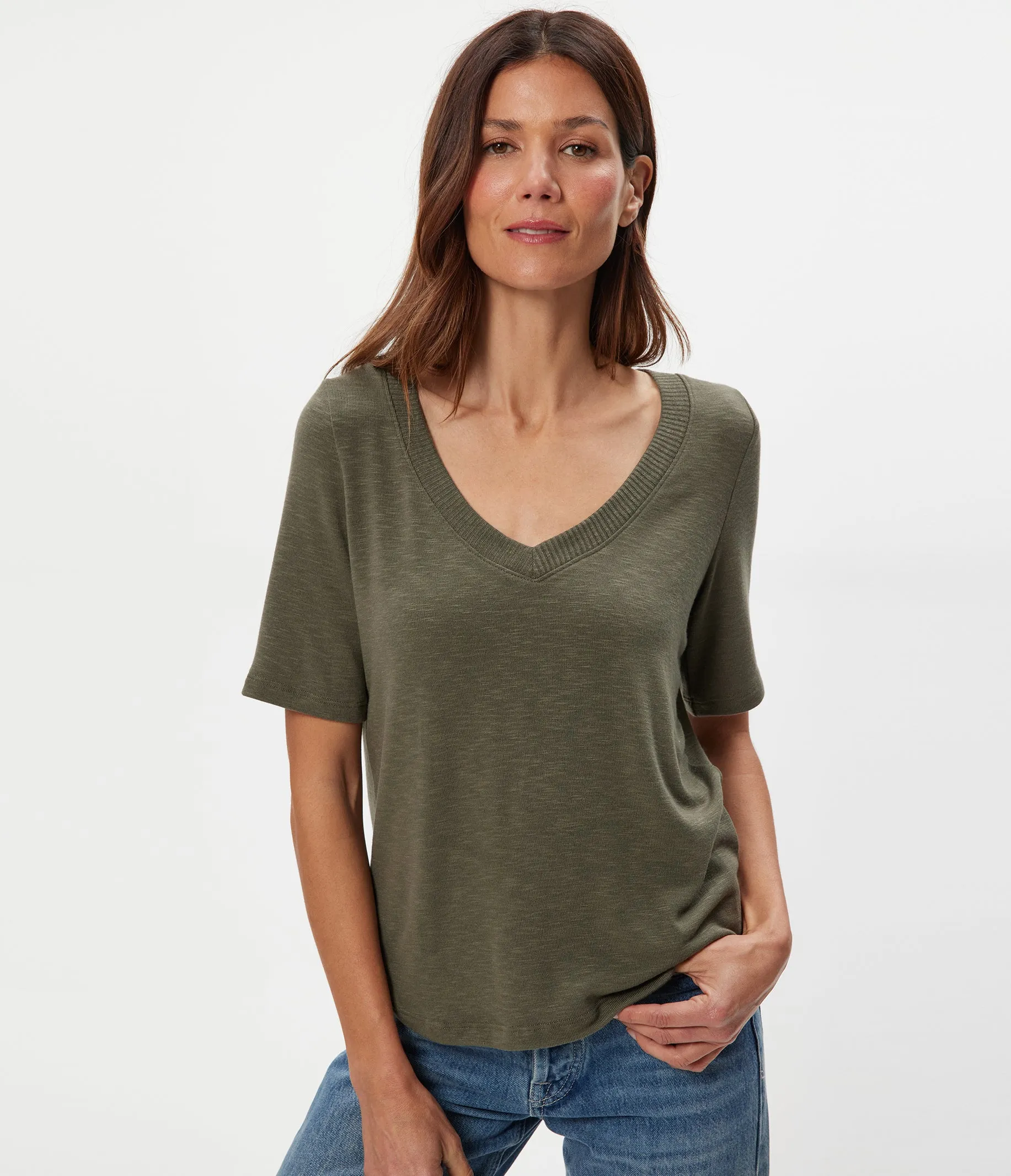 Matty V-Neck Top sold by Michael Stars product image thumbnail 5