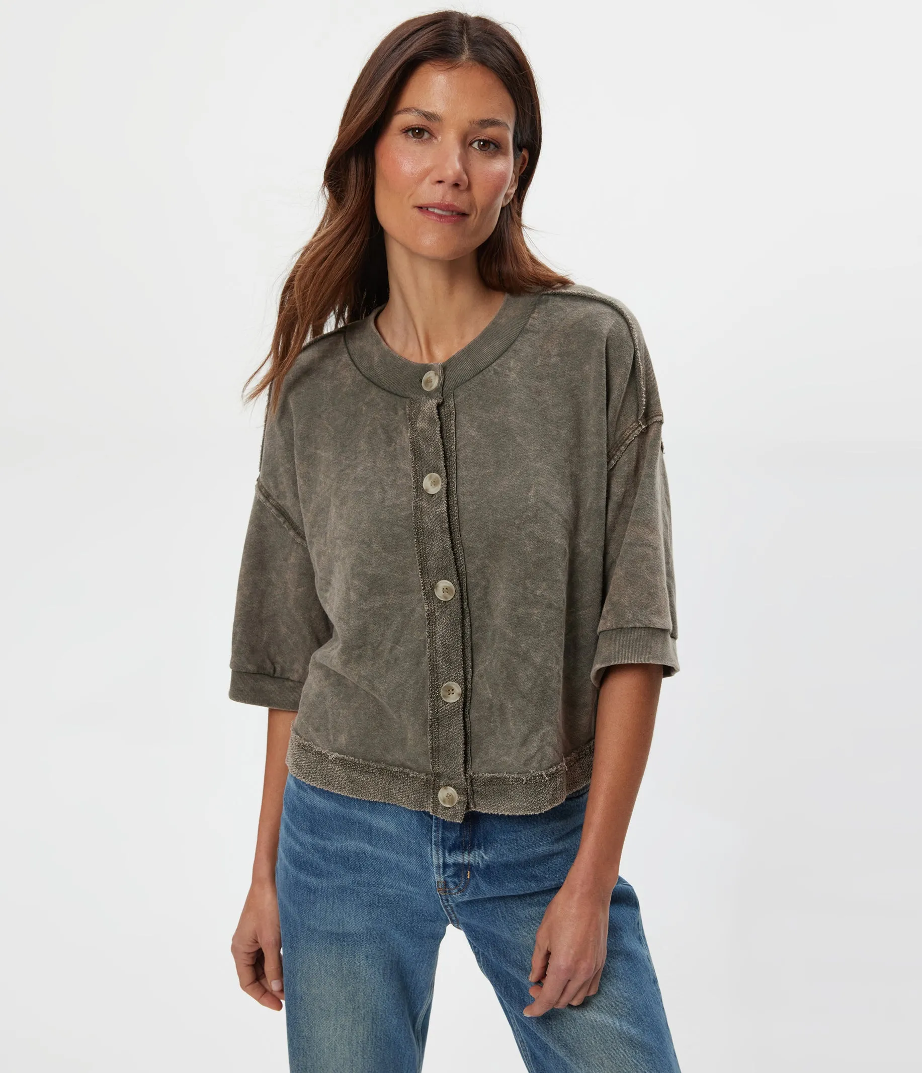 Marlow Mineral Wash Cardigan sold by Michael Stars product image thumbnail 3