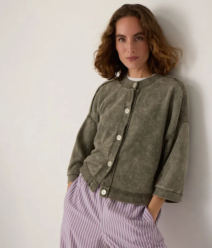 Marlow Mineral Wash Cardigan made by Michael Stars