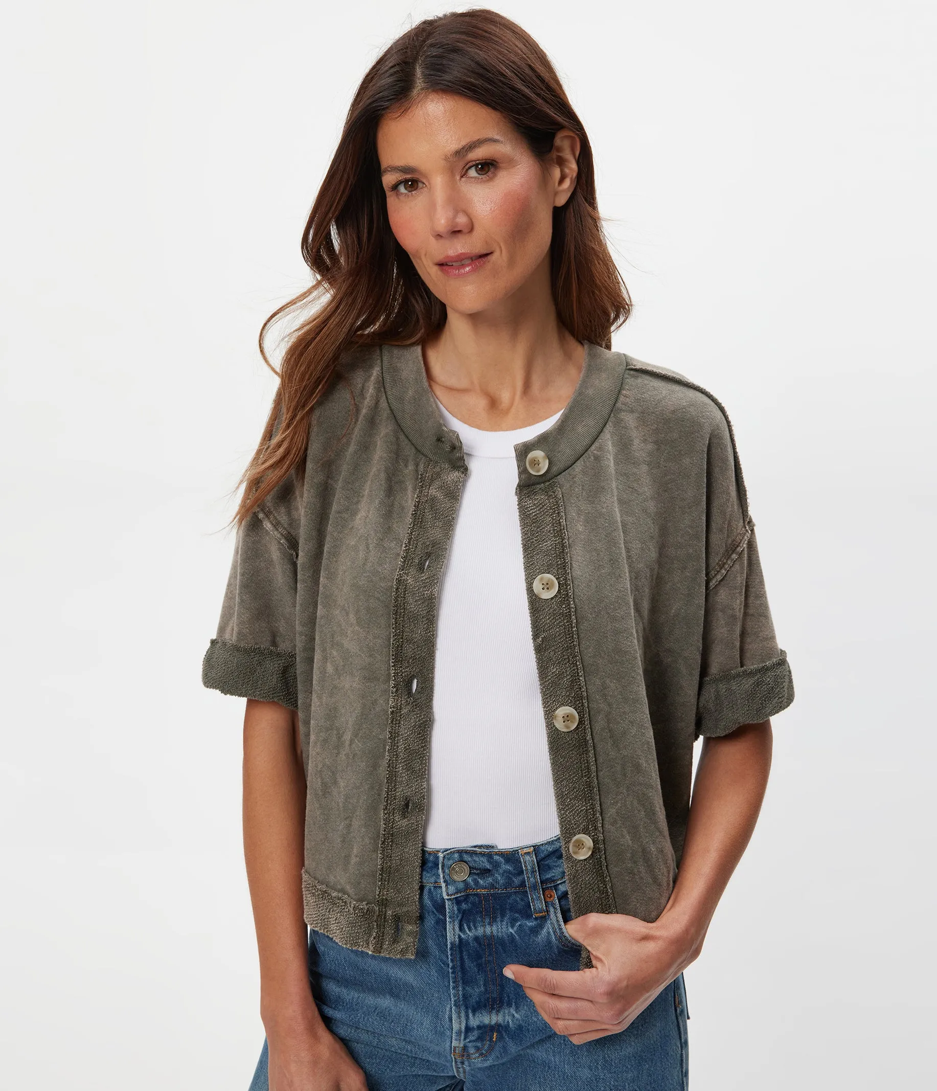 Marlow Mineral Wash Cardigan sold by Michael Stars product image thumbnail 2