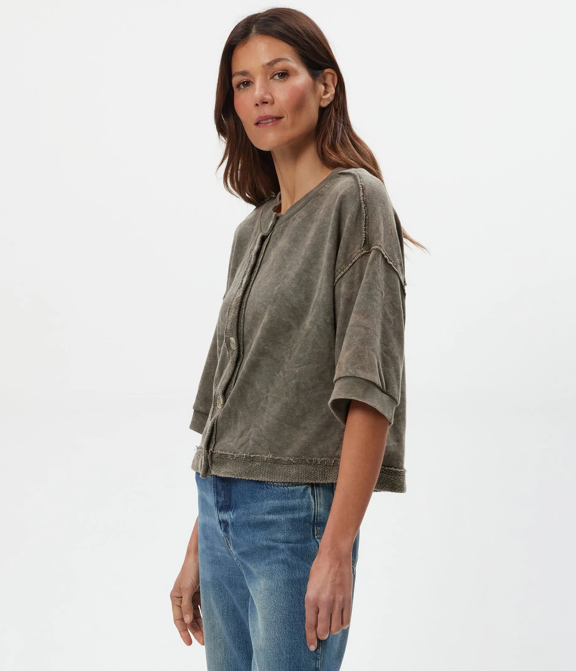 Marlow Mineral Wash Cardigan sold by Michael Stars product image thumbnail 4