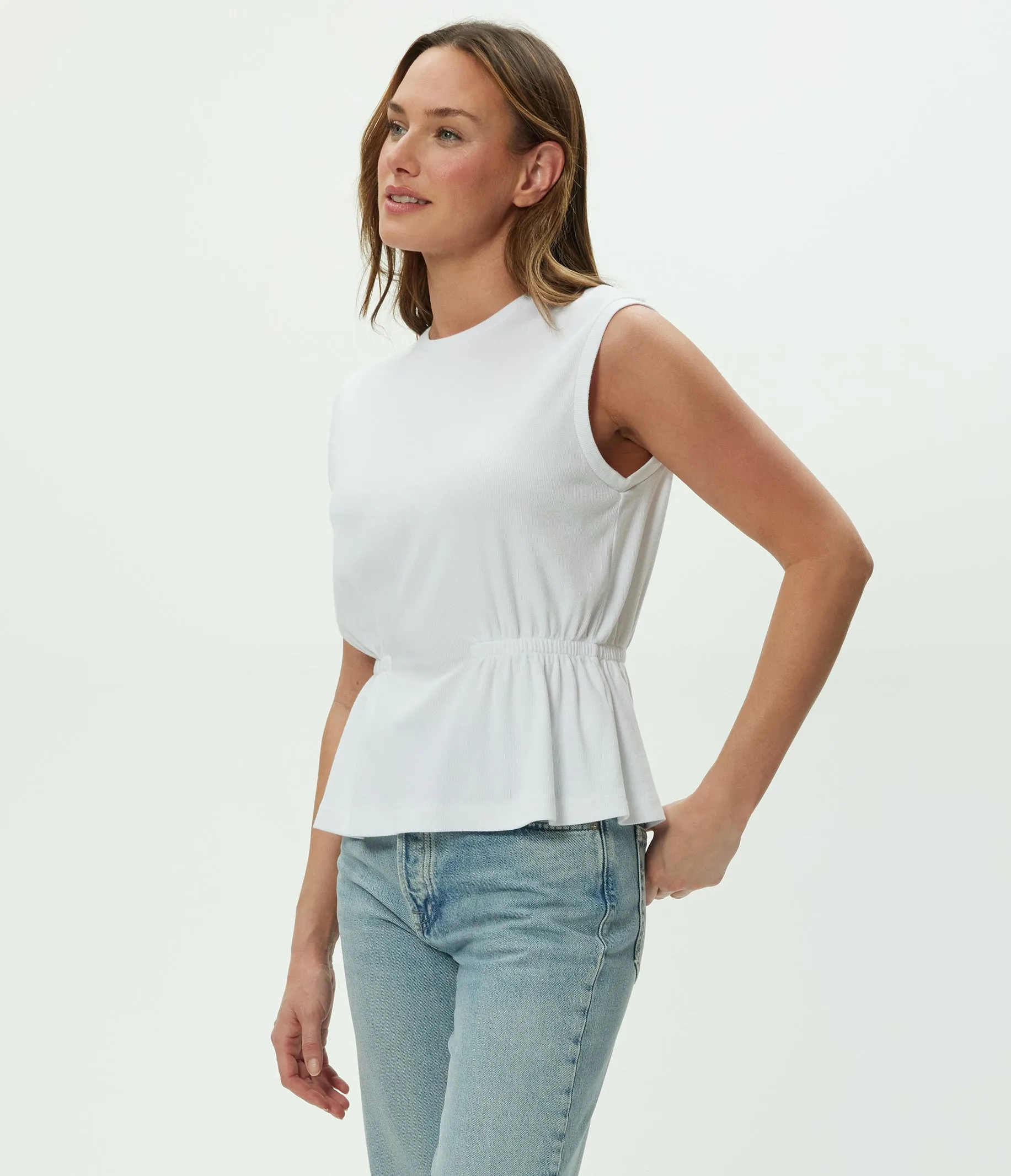 Rochel Peplum Tank sold by Michael Stars product image thumbnail 5