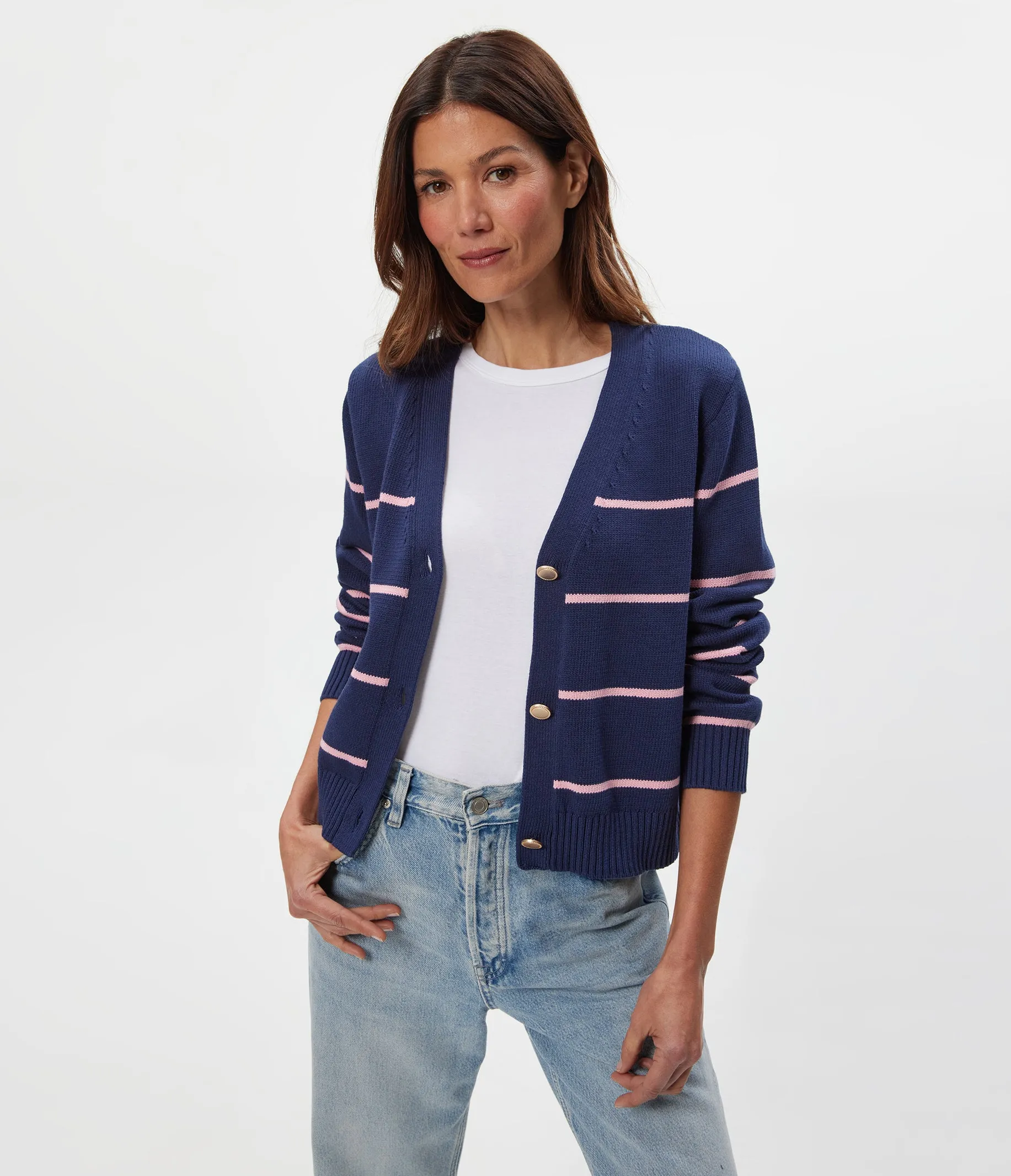 Tracey Striped Cardigan sold by Michael Stars product image thumbnail 5