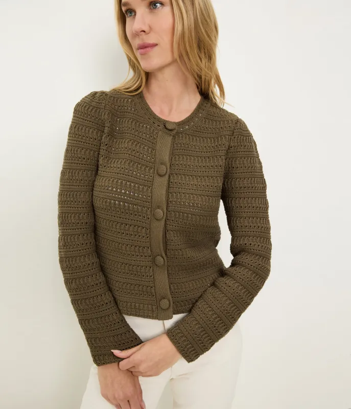 Winona Crewneck Cardigan made by Michael Stars