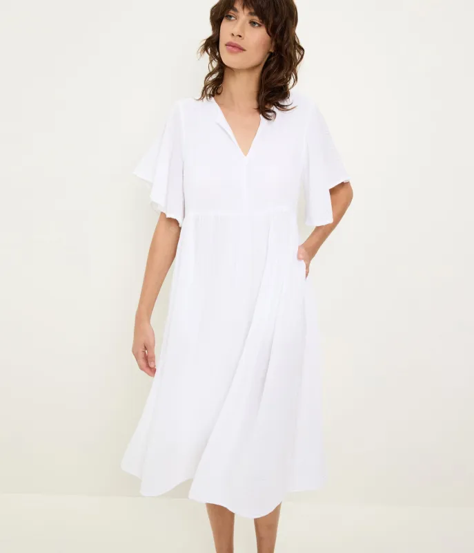 Madeline Flutter Sleeve Dress made by Michael Stars