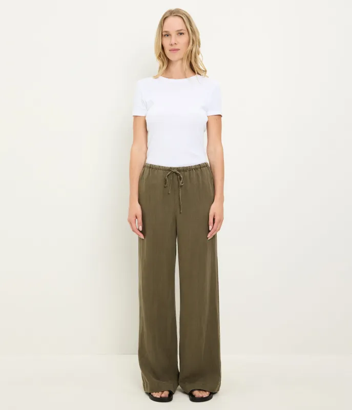 Marissa Linen Drawstring Pant made by Michael Stars