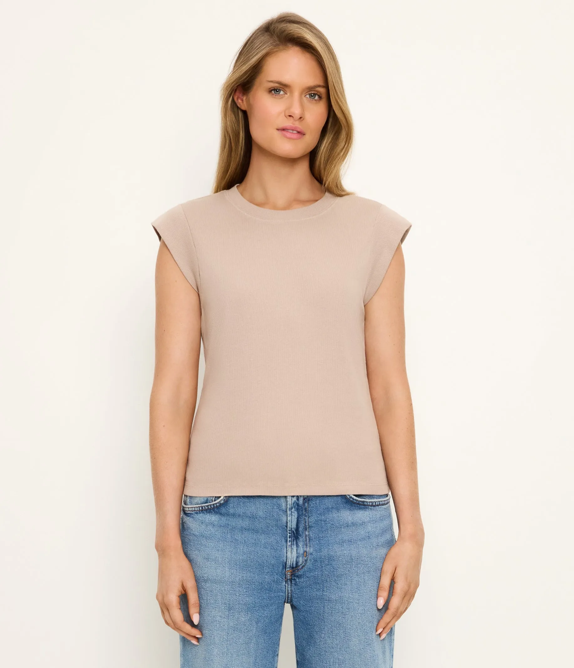 Rhea Power Shoulder Tee sold by Michael Stars product image thumbnail 2