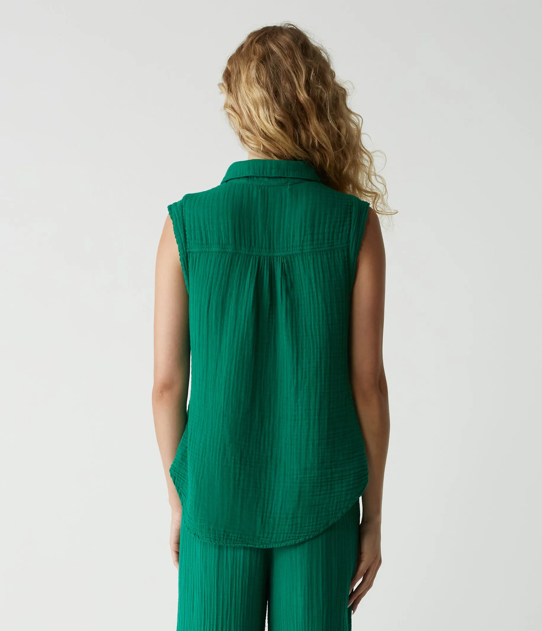 Monique Gauze Button Down Tank sold by Michael Stars product image thumbnail 4