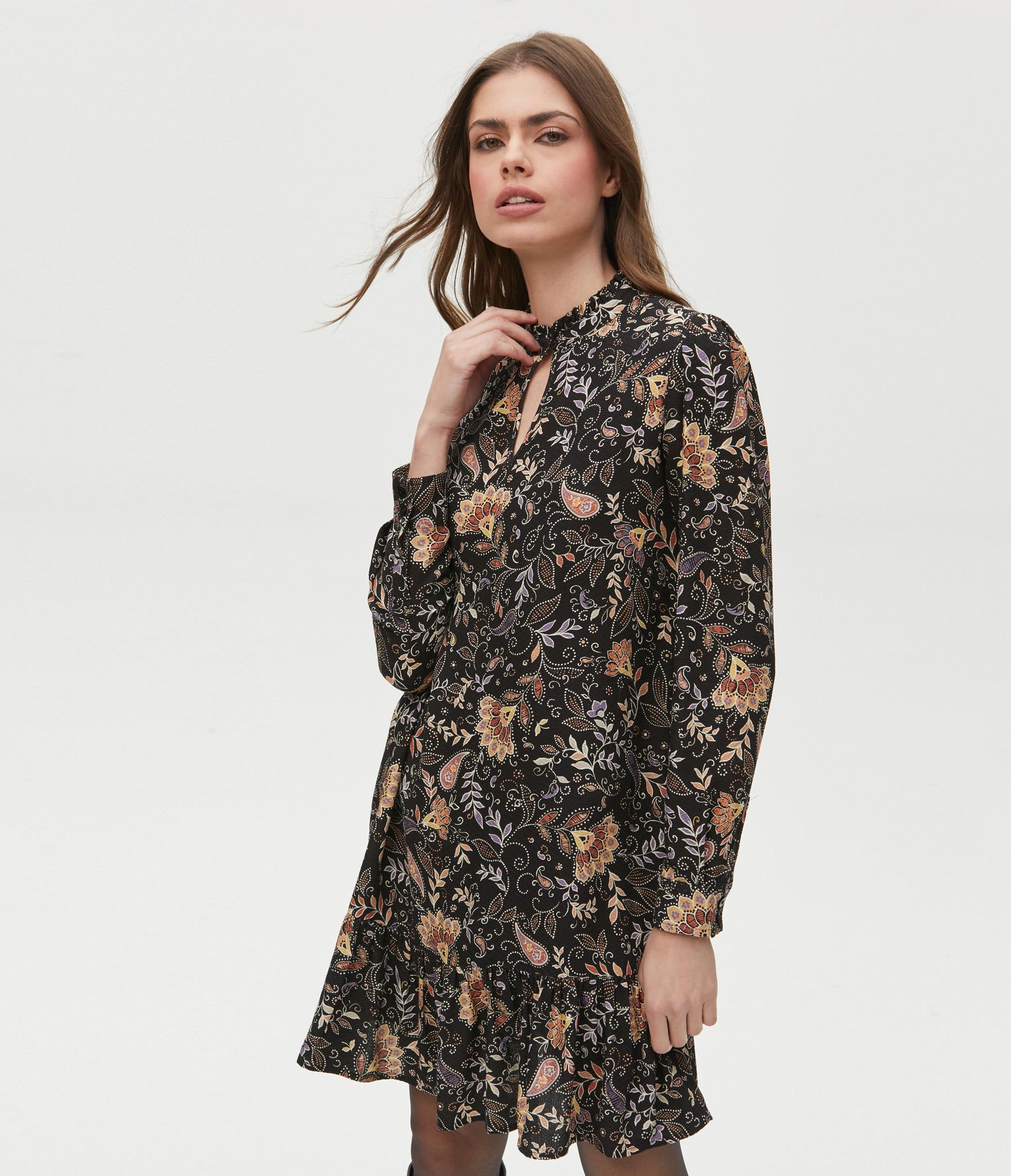 Kita Paisley Dress with Keyhole sold by Michael Stars