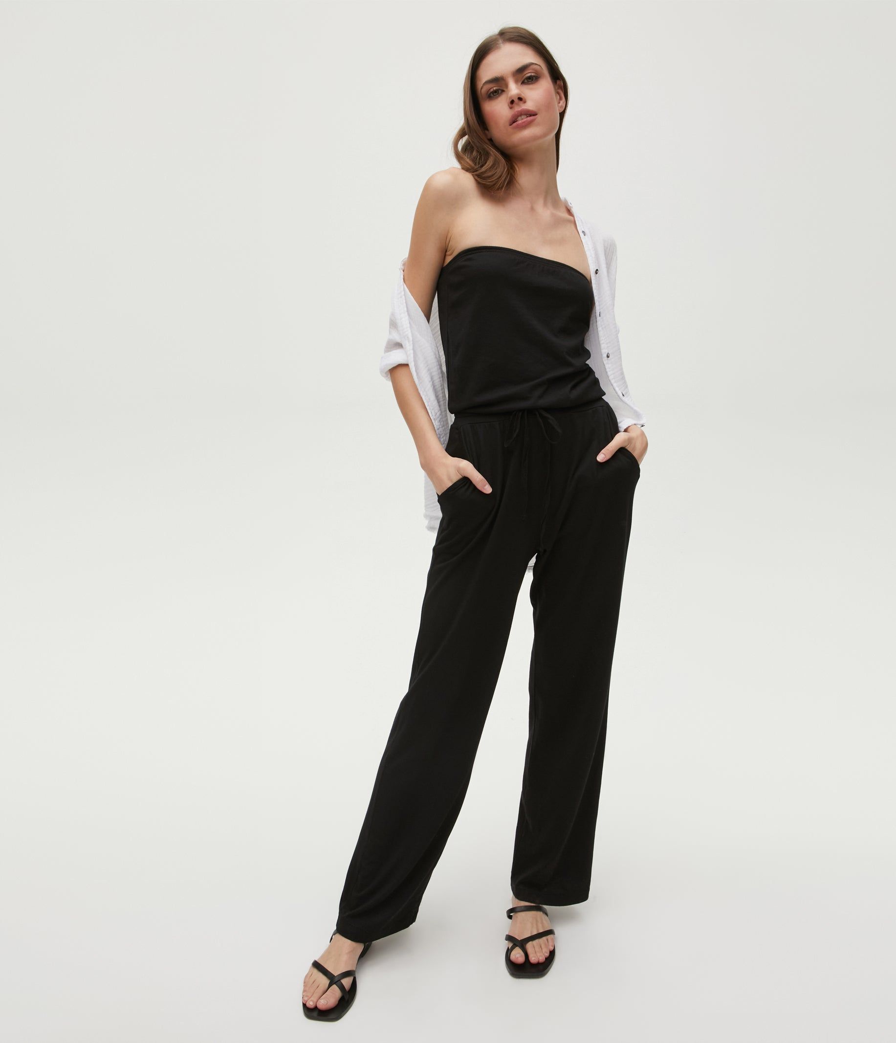 Skye Strapless Jumpsuit sold by Michael Stars