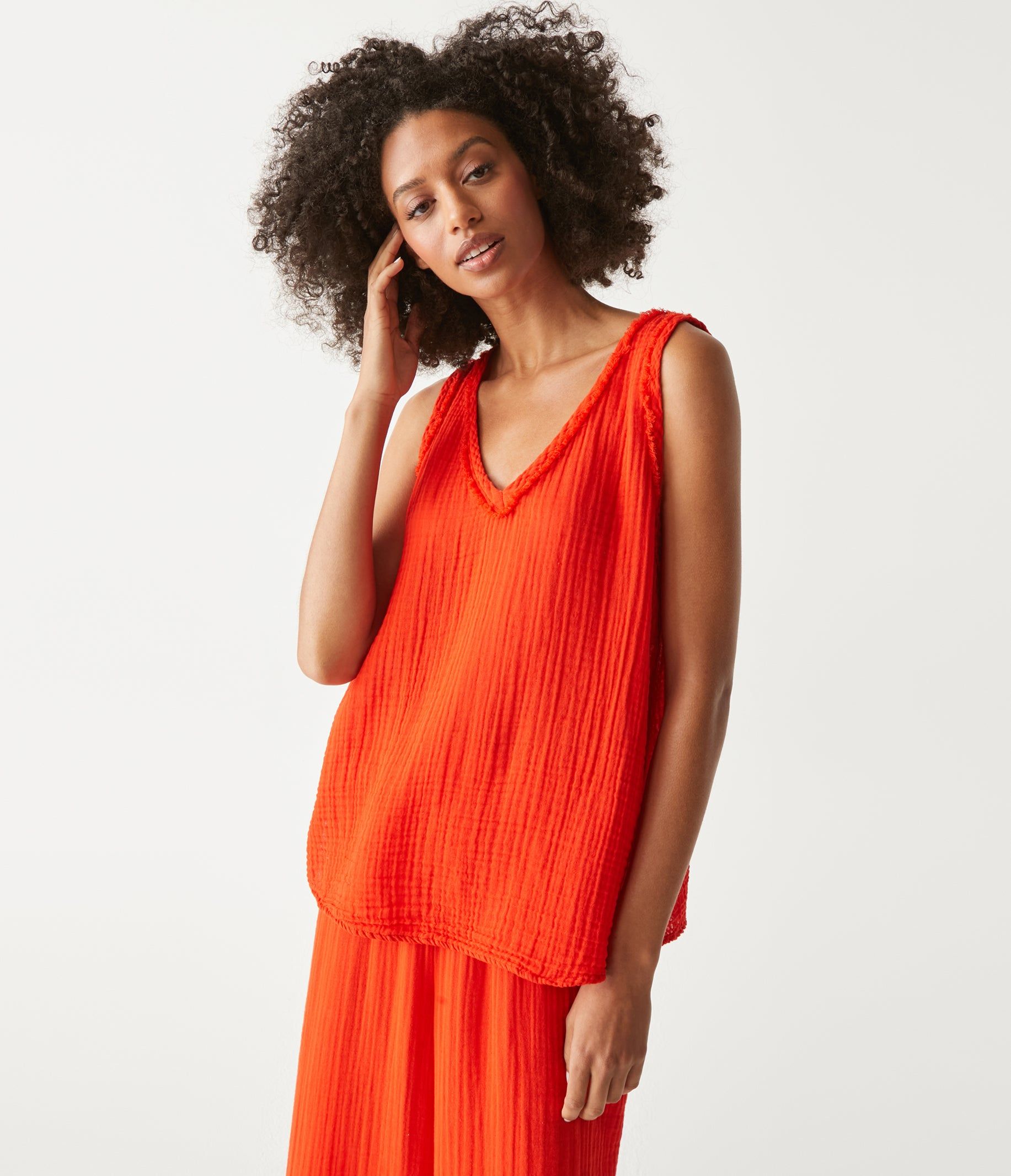 Tammy Gauze Tank sold by Michael Stars