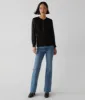 Delia Satin Henley Top sold by Michael Stars