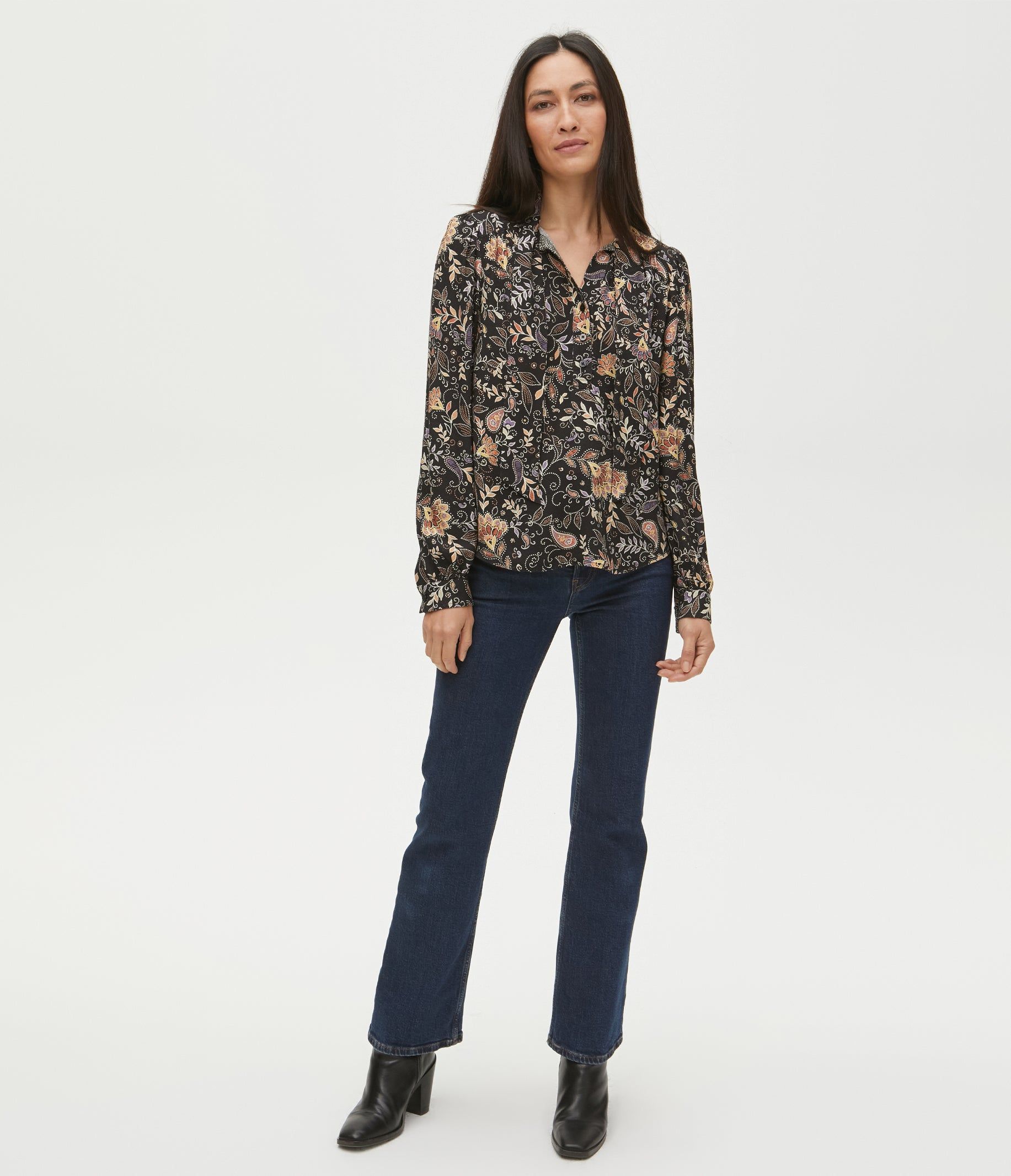 Alexei Paisley Tie Neck Top sold by Michael Stars product image thumbnail 2