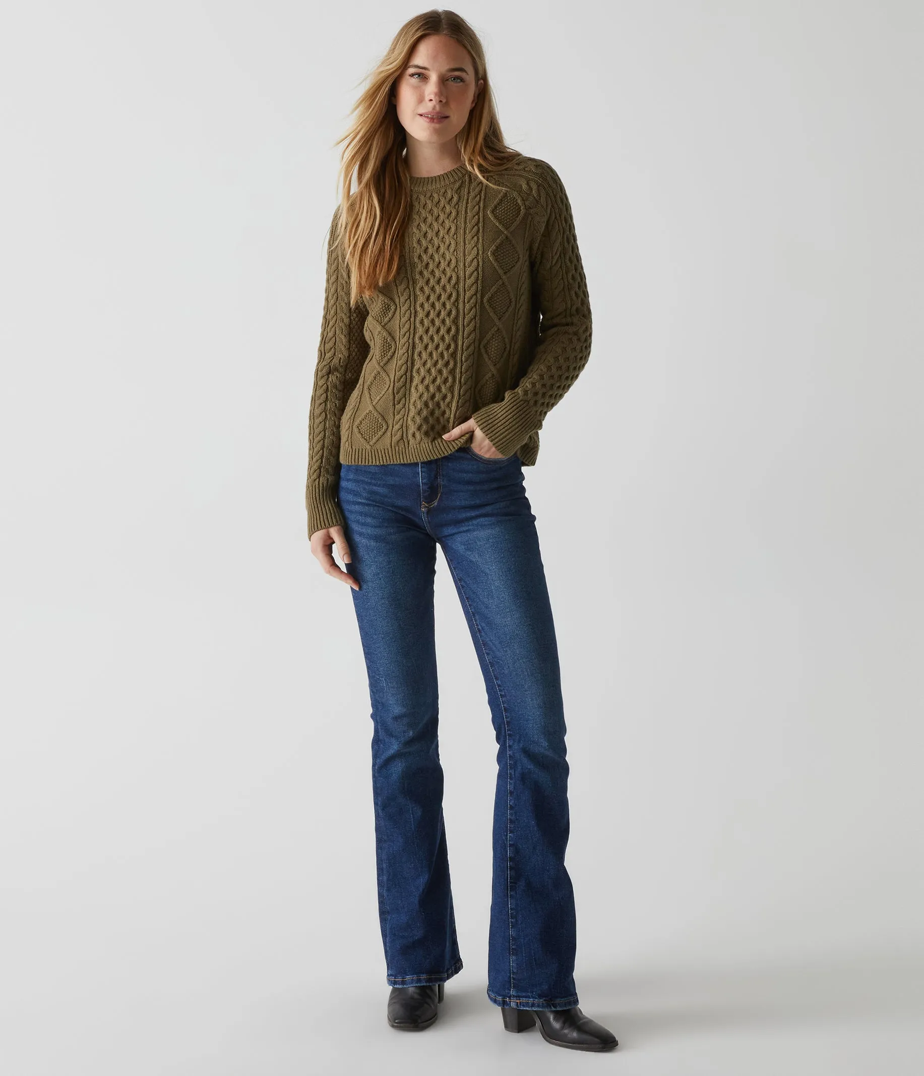 Adina Cable Knit Sweater sold by Michael Stars product image thumbnail 2