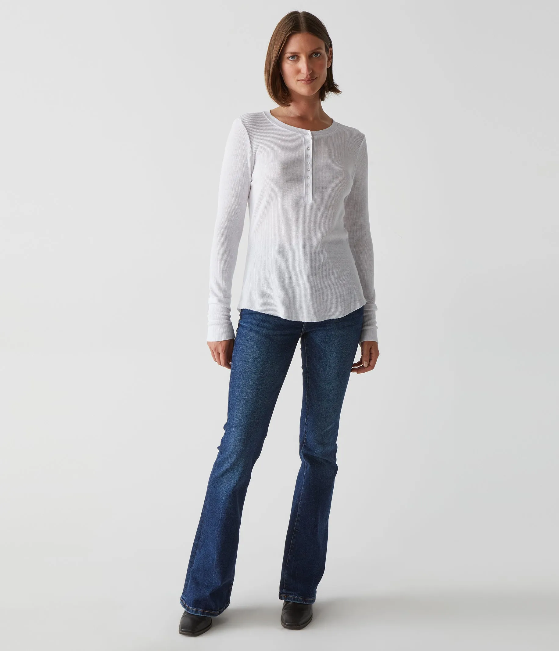 Regan Thermal Henley Tee sold by Michael Stars product image thumbnail 2