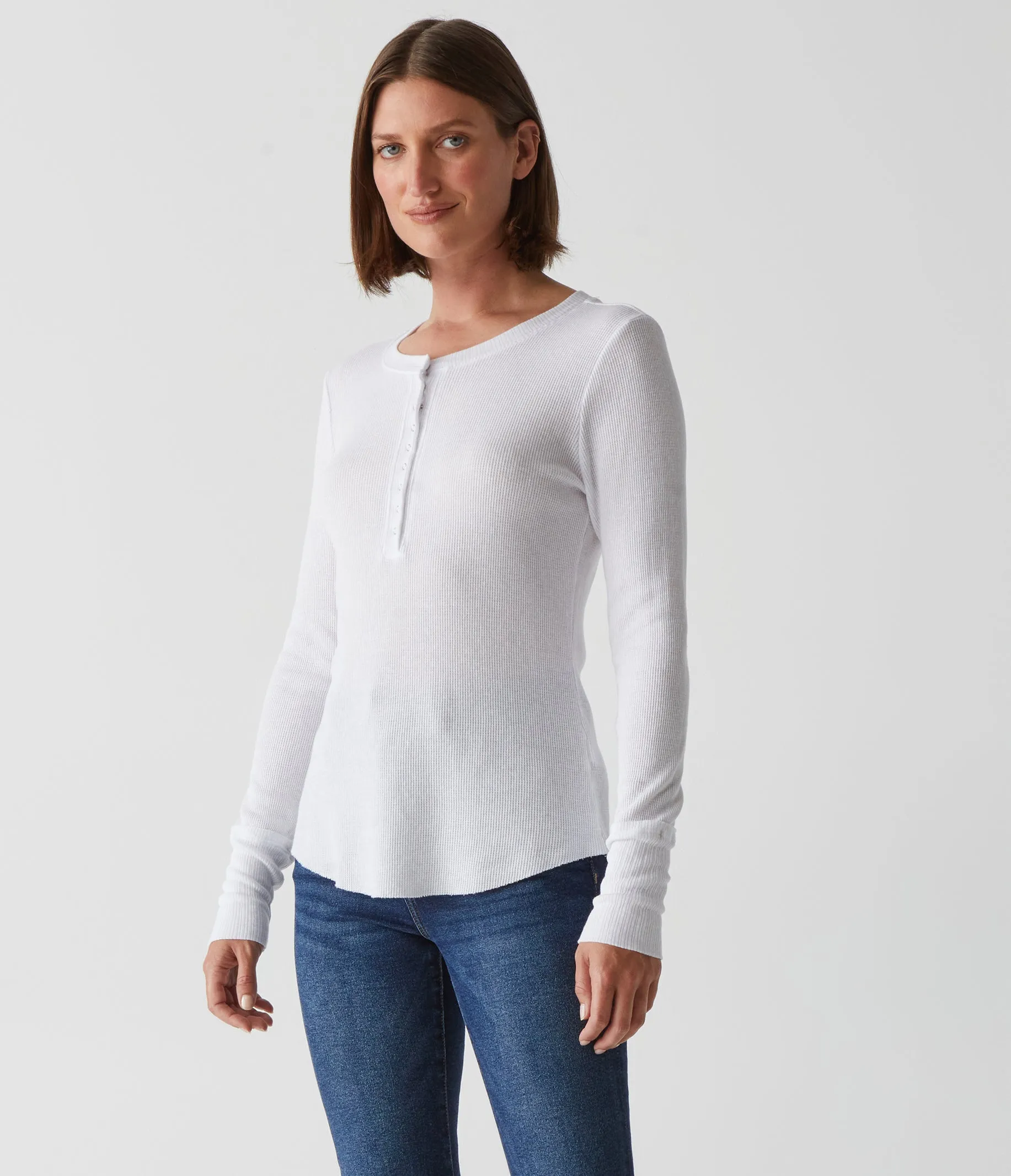 Regan Thermal Henley Tee sold by Michael Stars product image thumbnail 3