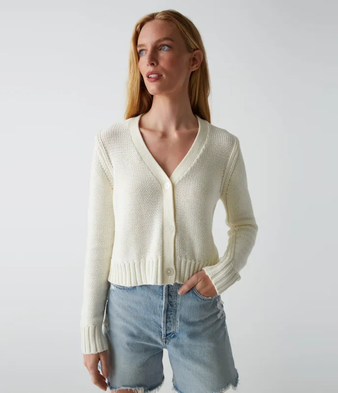 Fran Cropped Cardigan sold by Michael Stars