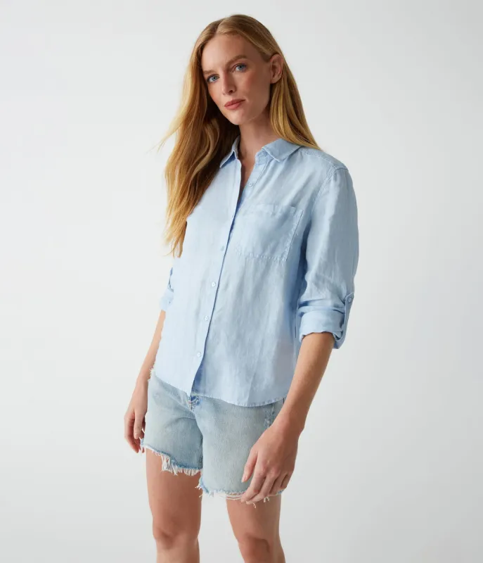 Spencer Linen Button Down Top sold by Michael Stars