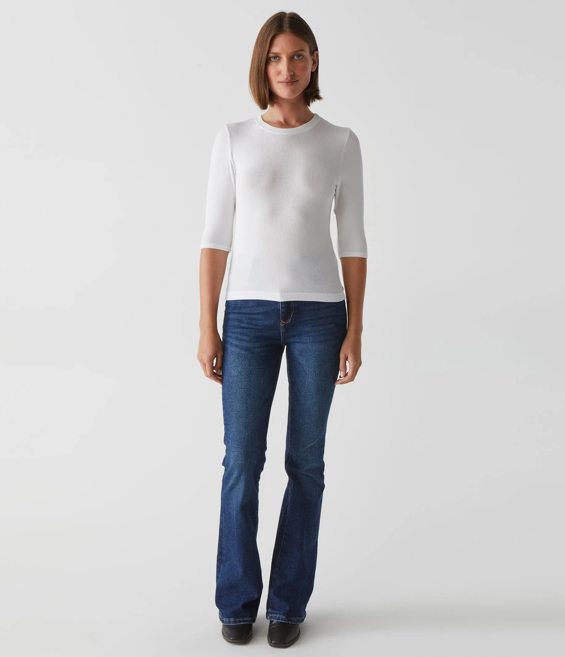 Maeve Cropped Ribbed Tee sold by Michael Stars product image thumbnail 2