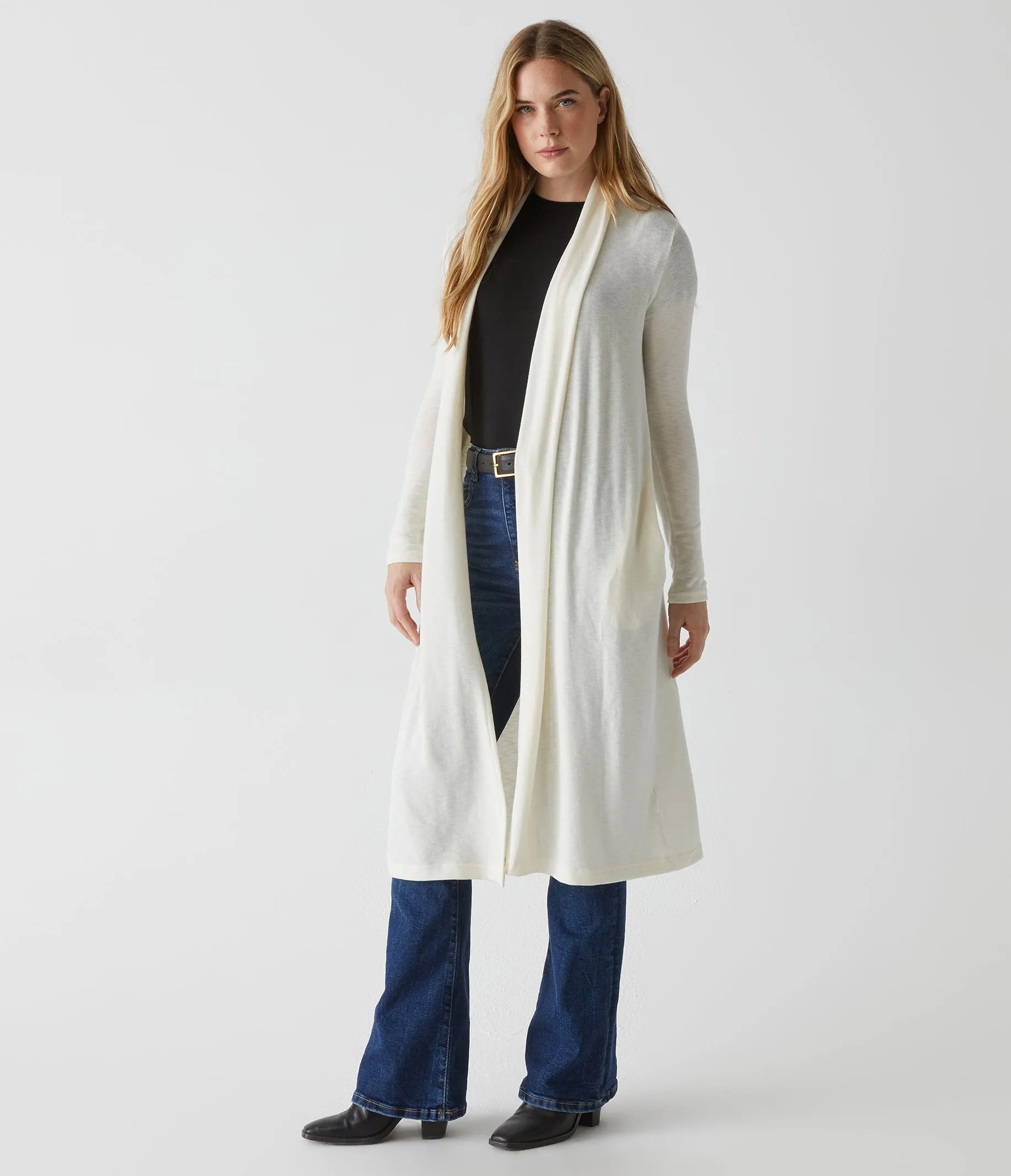 Izzy Longline Open Cardigan sold by Michael Stars product image thumbnail 3
