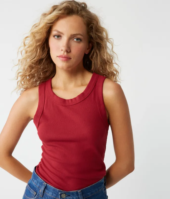 Halley Ribbed Tank with Ruching made by Michael Stars