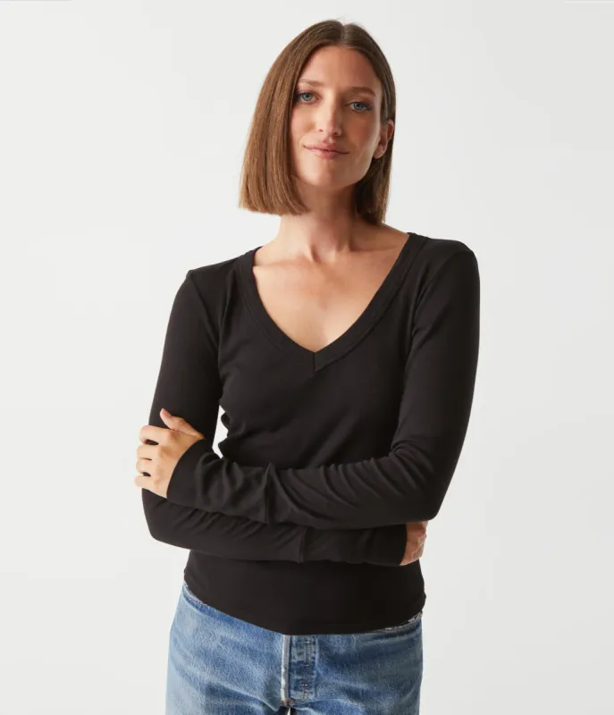 Logan Supima V-Neck Tee sold by Michael Stars